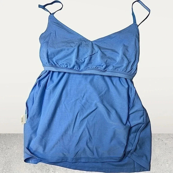 NWT ~ PJ SALVAGE LUXURY SLEEP TOP ~ SIZE XSMALL ~ BLUE W/ WHITE PIPING - Picture 5 of 5